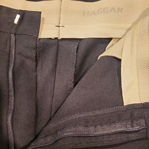 Haggar Two-Tone Black and Tan Trousers